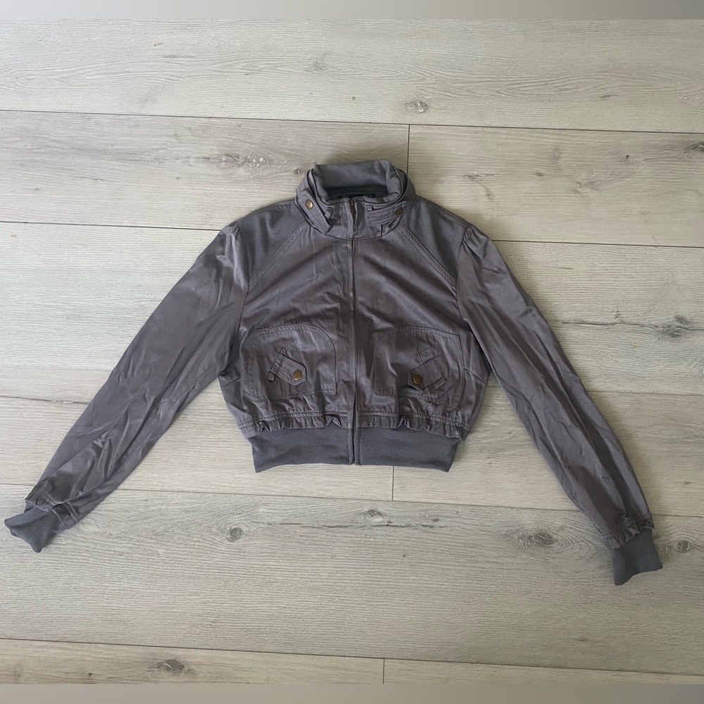 Cropped Jackets Full Zip Long Sleeve Ribbed Lightweight Casual Night Out Fashion